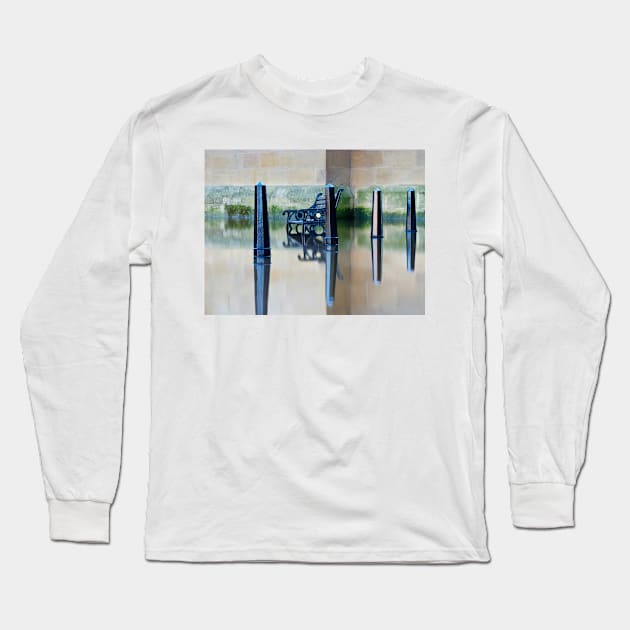 Ouse in Flood, York, England Long Sleeve T-Shirt by GrahamCSmith